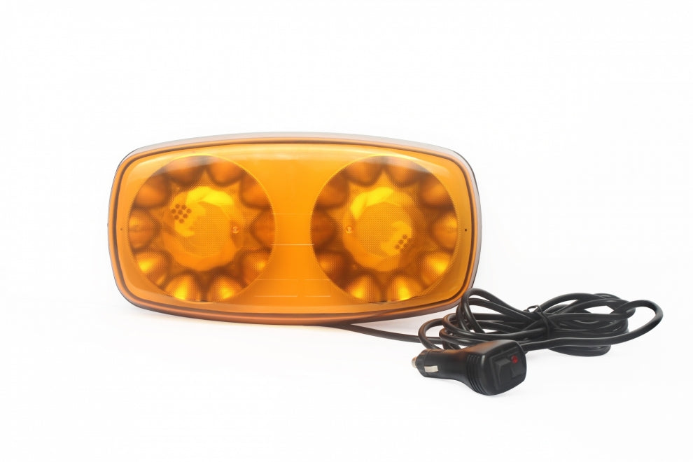 LED BLIXTLJUS 12–24V, 35W, Orange, Magnetfäste