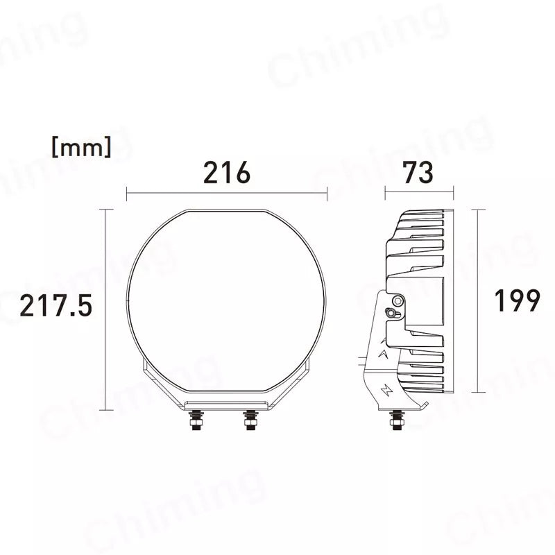 2X 9" LED Extraljus – 12V/24V