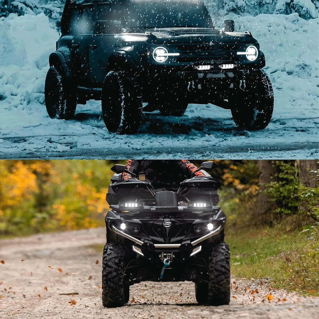 2X Ultra HD LED Extraljus för Fyrhjuling